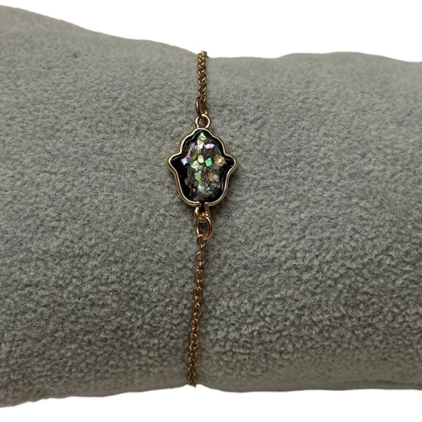 картинка 3 Браслет хамса черный от магазина Бронная.Shop+