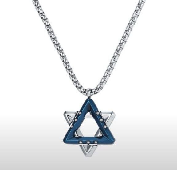 картинка Маген давид синий треугольник и кристаллы от магазина Бронная.Shop+