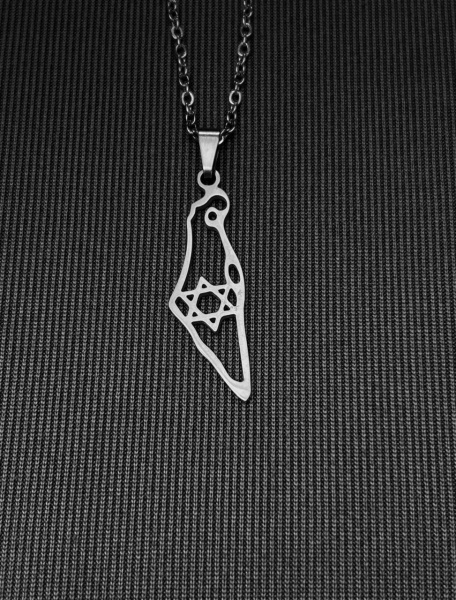 картинка 22 Подвеска карта израиля серебристая от магазина Бронная.Shop+