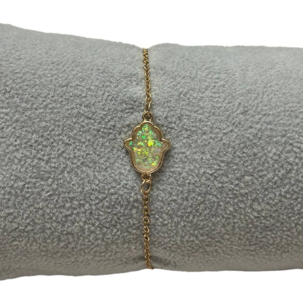 картинка 2 Браслет хамса белый от магазина Бронная.Shop+