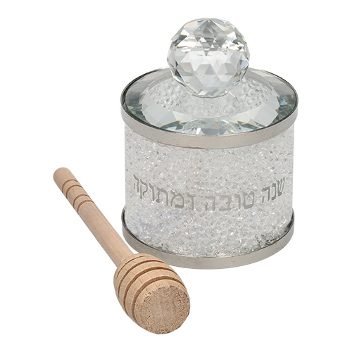 картинка Баночка для меда стекло и бусины от магазина Бронная.Shop+