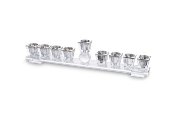 картинка Ханукия хрусталь прозрачная от магазина Бронная.Shop+