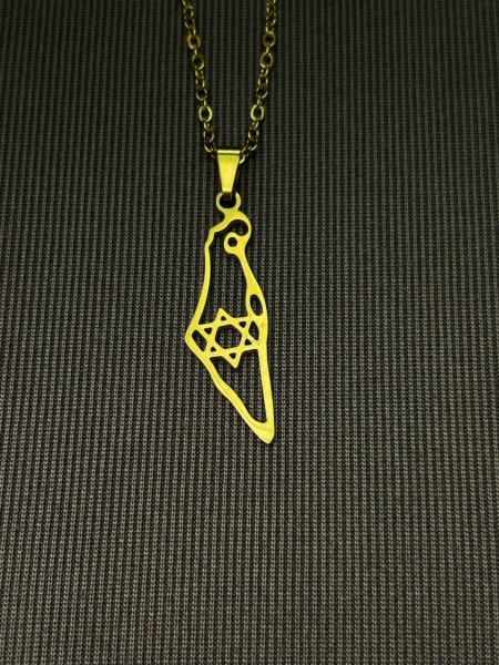 картинка 23 Подвеска карта израиля золотая от магазина Бронная.Shop+