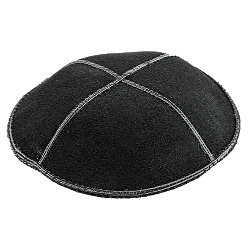 картинка кипа замша серая 14 см от магазина Бронная.Shop+
