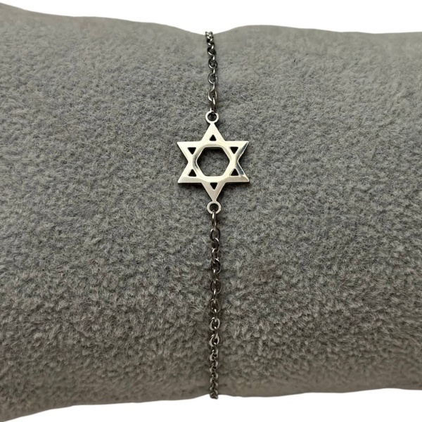картинка 11 Браслет звезда давида большая серебристая от магазина Бронная.Shop+