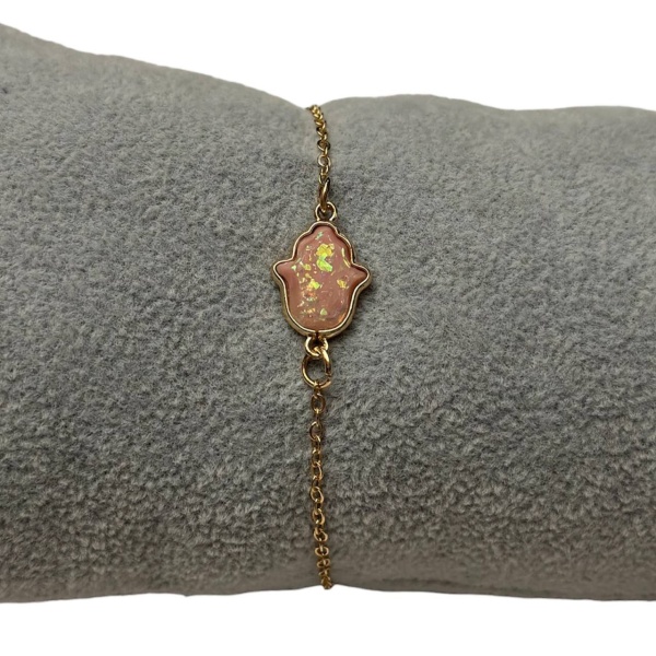 картинка 4 Браслет хамса розовая от магазина Бронная.Shop+