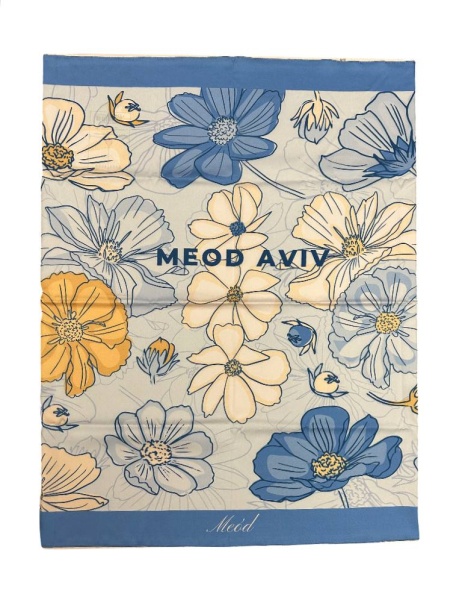 картинка Платок Aviv голубой и бежевый от магазина Бронная.Shop+